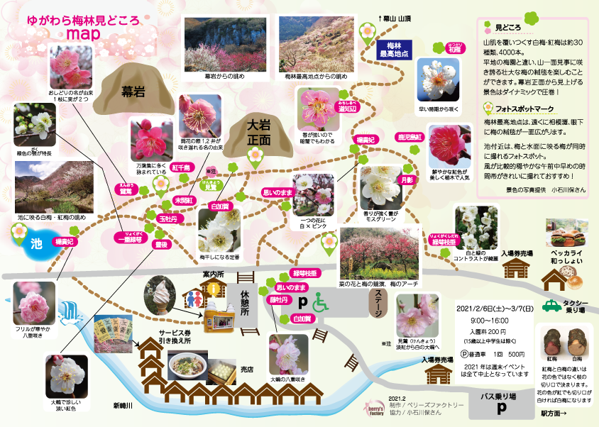 21ゆがわら梅林散策mapできました 伊豆湯河原温泉旅館協同組合